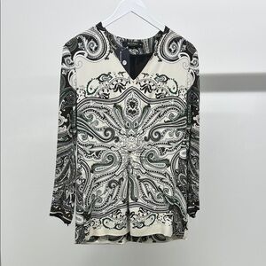 Etro Brown/Green Paisley Blouse
